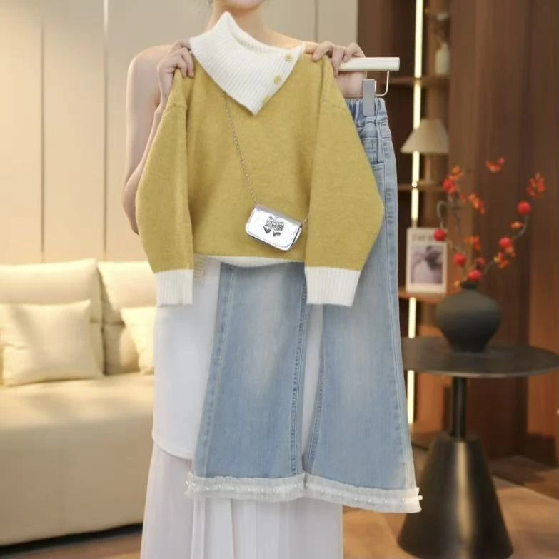 boboe/波波鹅女童秋季新款套装时尚百搭休闲上衣+裤子--Y5636