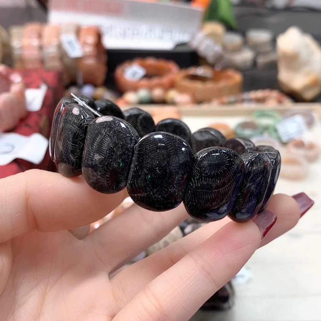 硅化珊瑚（珊瑚玉）手链未镶嵌阿*375