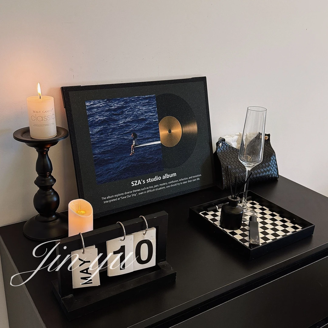 【高级唱片】客厅黑胶唱片装饰画餐厅C挂画小众艺术卧室桌面摆件