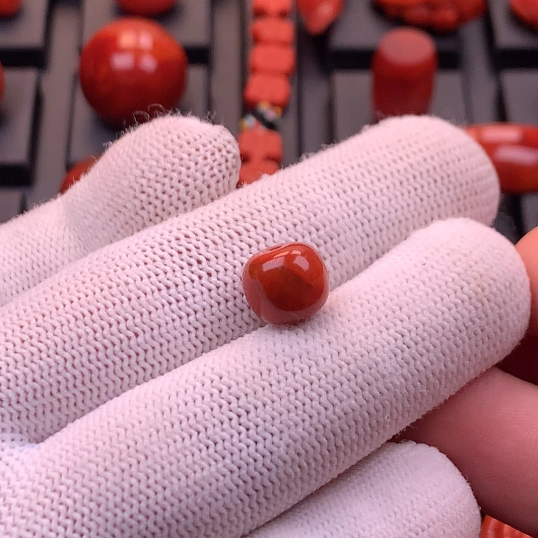 南红玛瑙未镶嵌川料原矿火焰纹老型单珠10mm