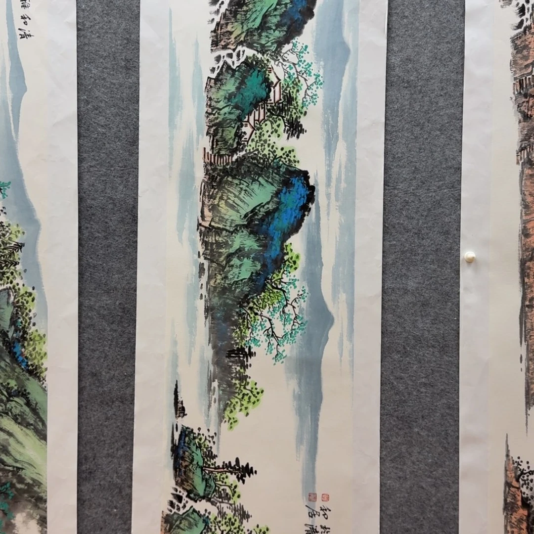 国画李建海四尺对开