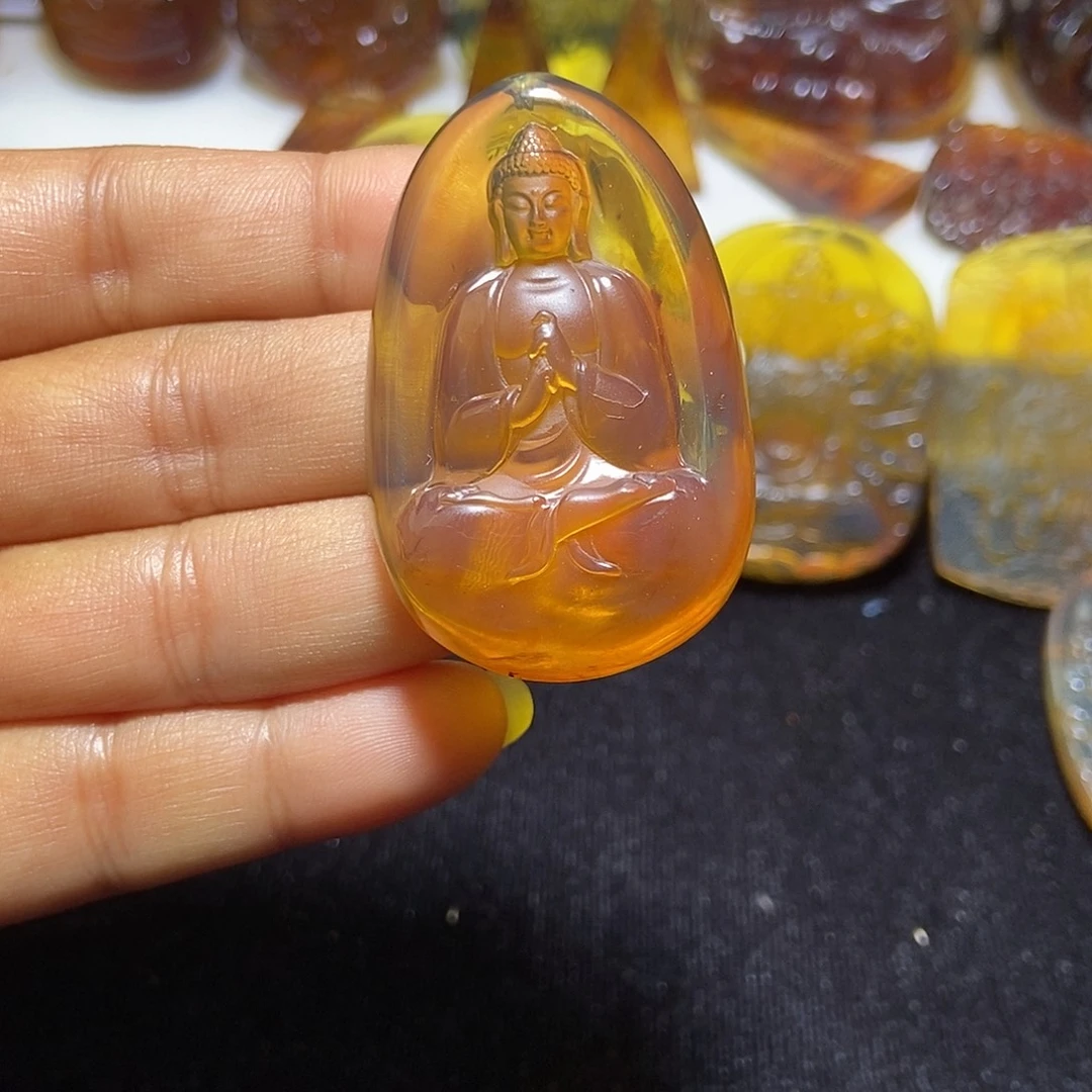 琥珀未镶嵌颈饰缅甸天然琥珀吊坠