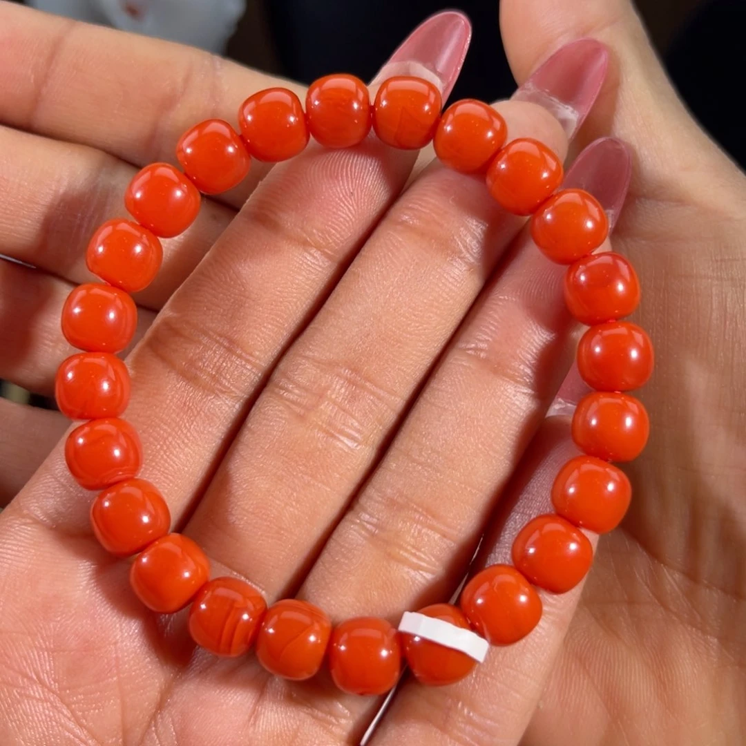 南红玛瑙滴水洞单圈8未镶嵌平****?