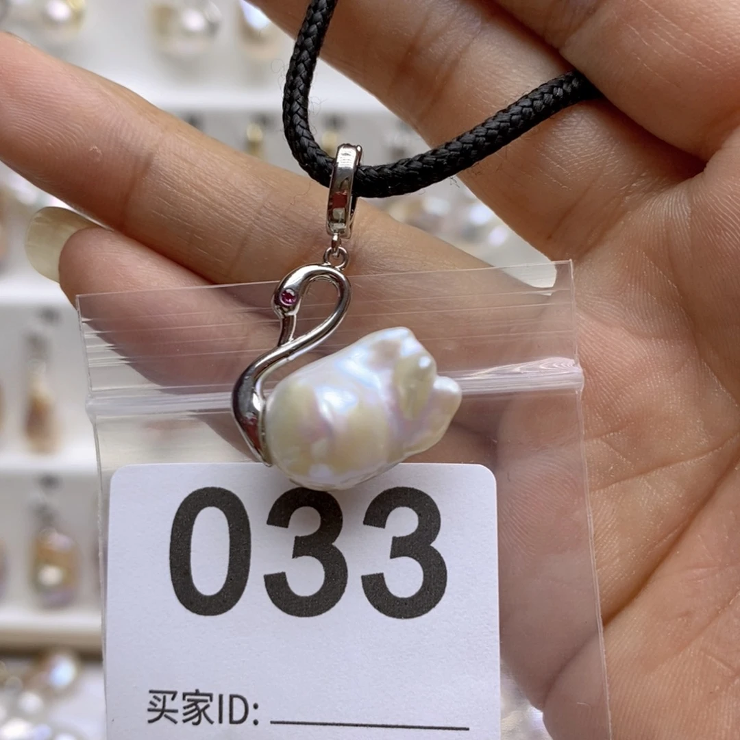 淡水珍珠颈饰银S925镶嵌33