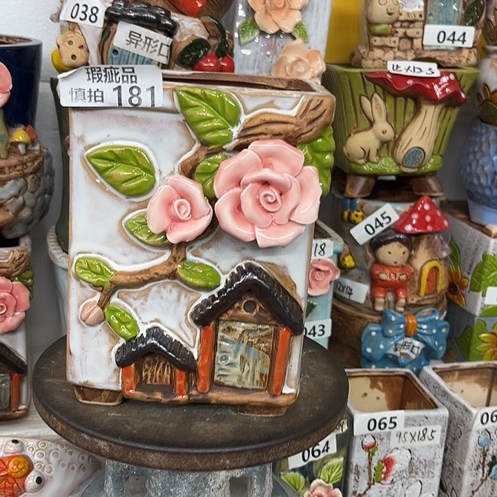 花盆紫砂粗陶材质多肉花盆181