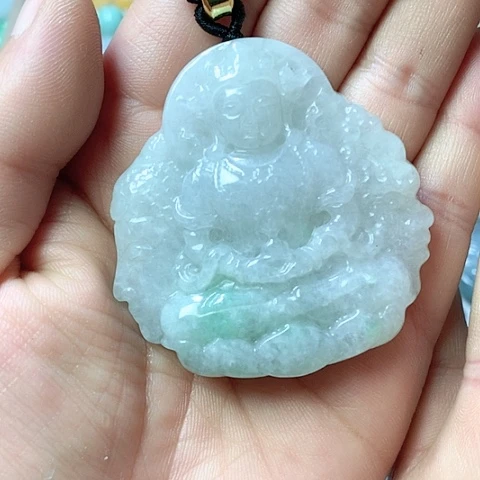 翡翠颈饰未镶嵌天然缅甸翡翠a货