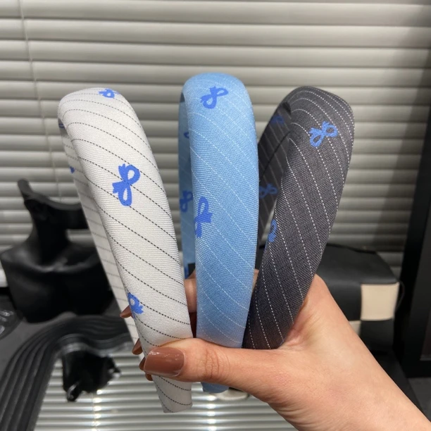 E4157 韩式简约蝴蝶结发箍高颅顶气质头箍脸压发高级感发饰头饰