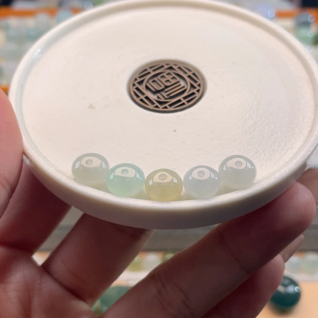 散珠翡翠天然缅甸翡翠a货一组卡8左右