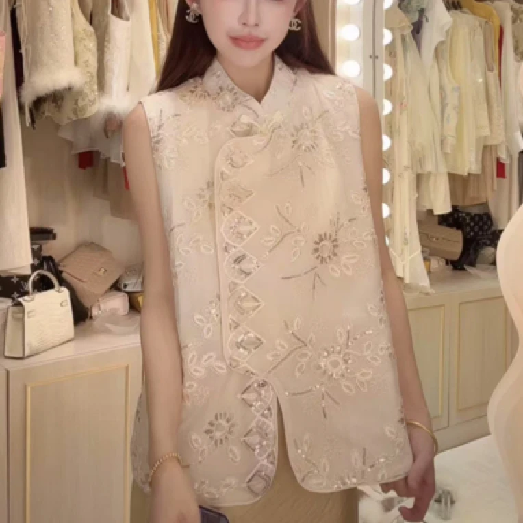 852春夏款 亮片重工马甲