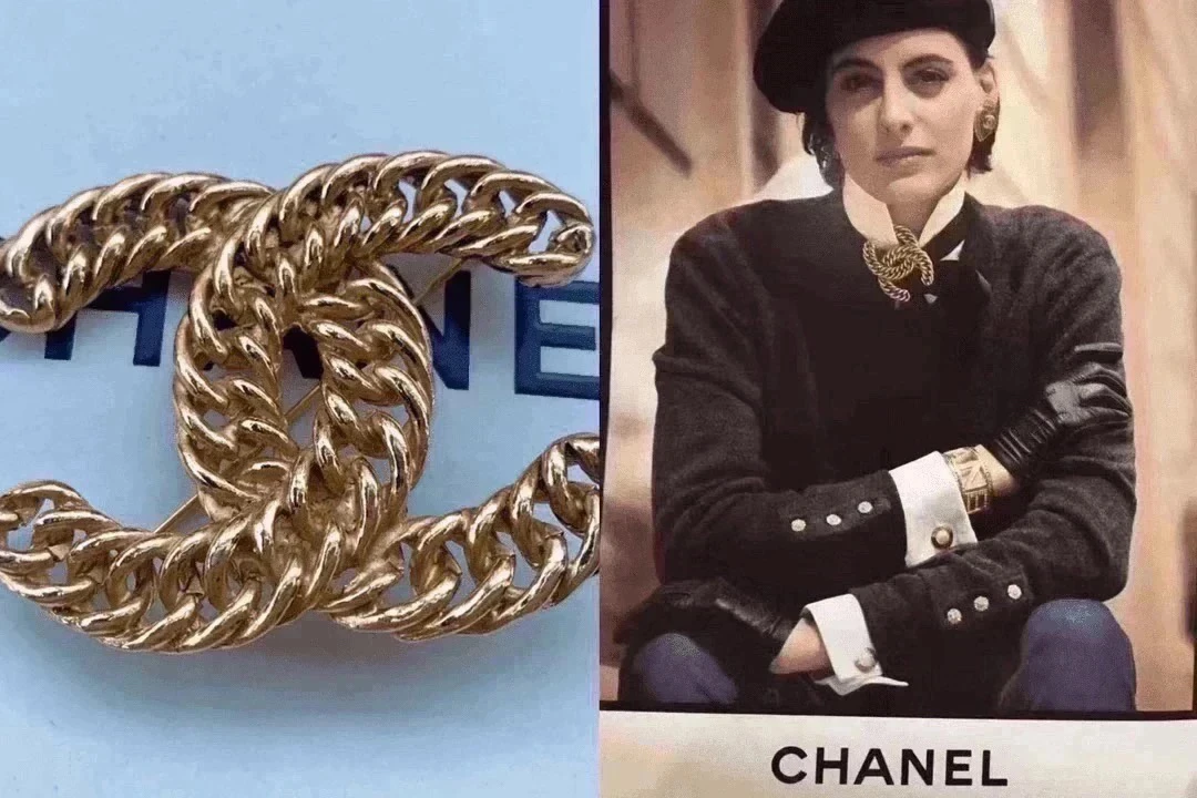 95新 Chanel/香奈儿 Chanel vintage香奈儿中古编织胸针