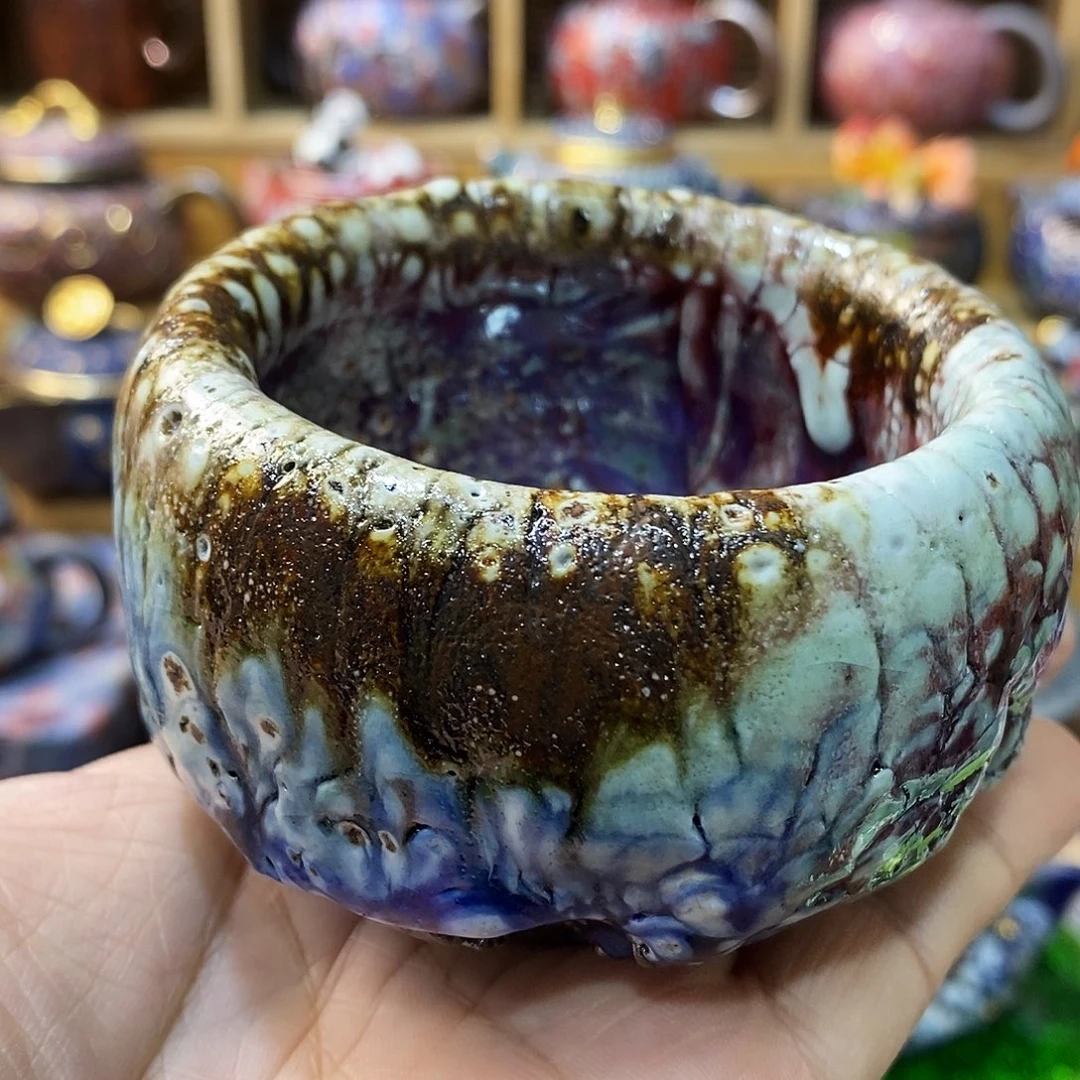 粗陶柴烧志野茶器
