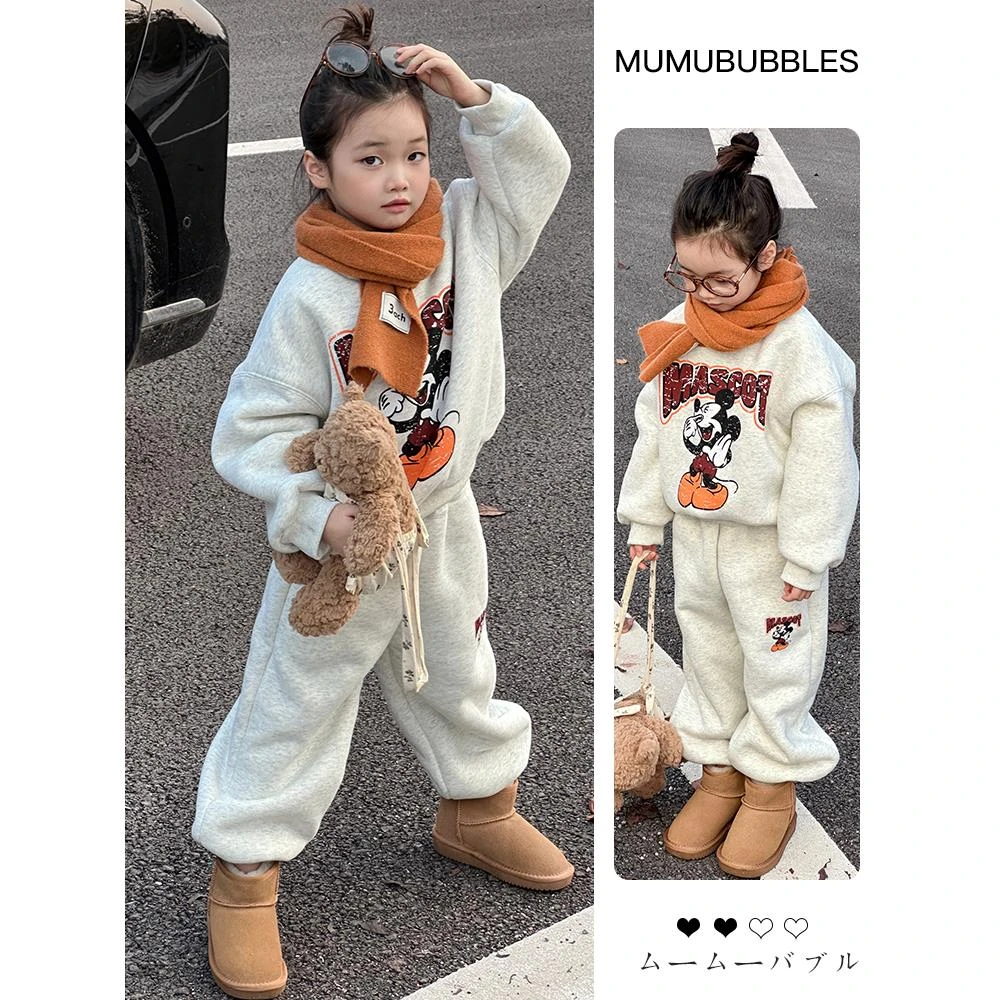 女童运动套装秋装2025新款儿童女大童洋气时髦炸街卫衣卫裤两件套