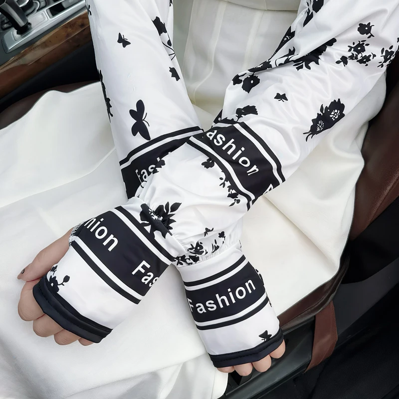 宽松版防晒袖套女士夏季新款户外骑车防紫外线冰丝冰袖护臂套袖子