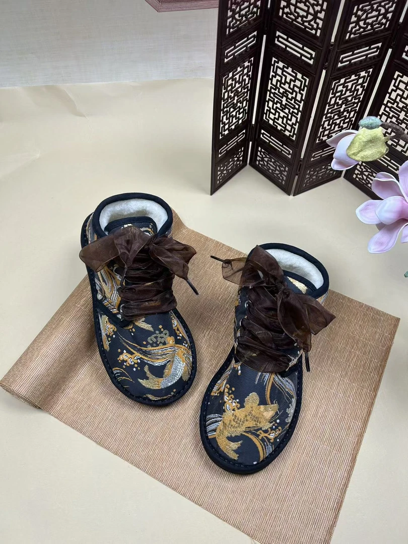 【锦鲤-高系棉鞋】手工布鞋千层底布鞋