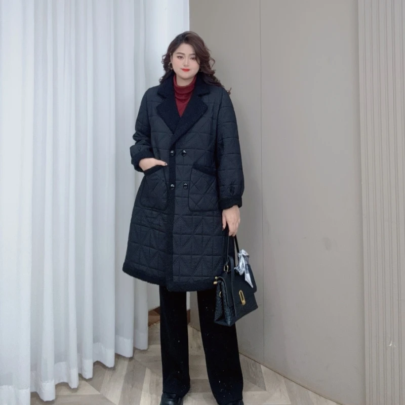 PWD32631（仅外套）秋冬气质时尚简约休闲保暖棉衣大码【衣长98