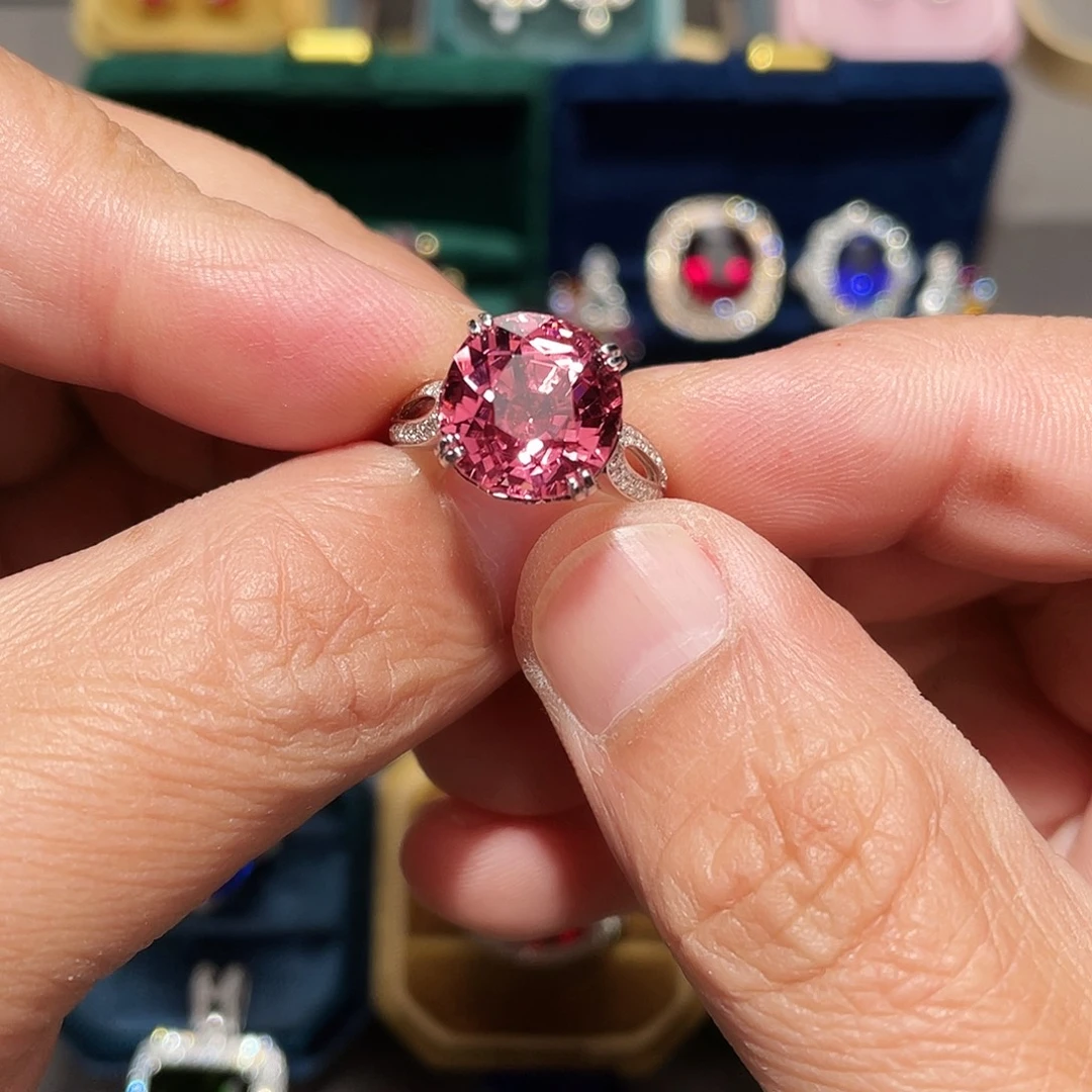 碧玺戒指18K金镶嵌8.48ct