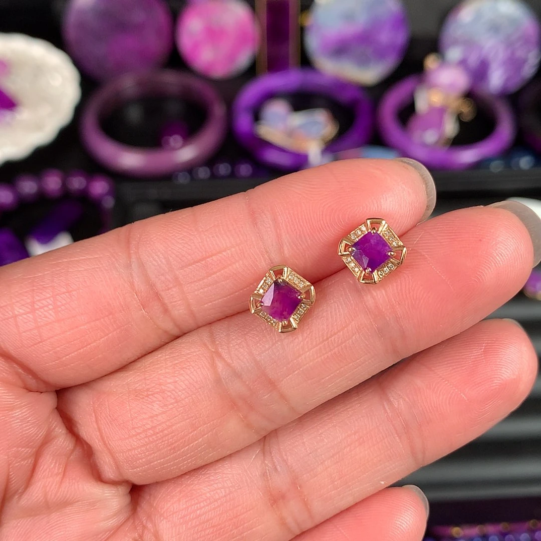 苏纪石（舒俱来）未镶嵌耳钉