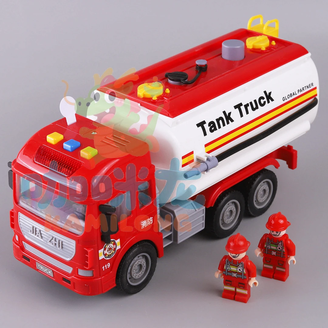 消防水箱车男女惯性玩具车音乐喷水车按压出水大号汽车模型礼物
