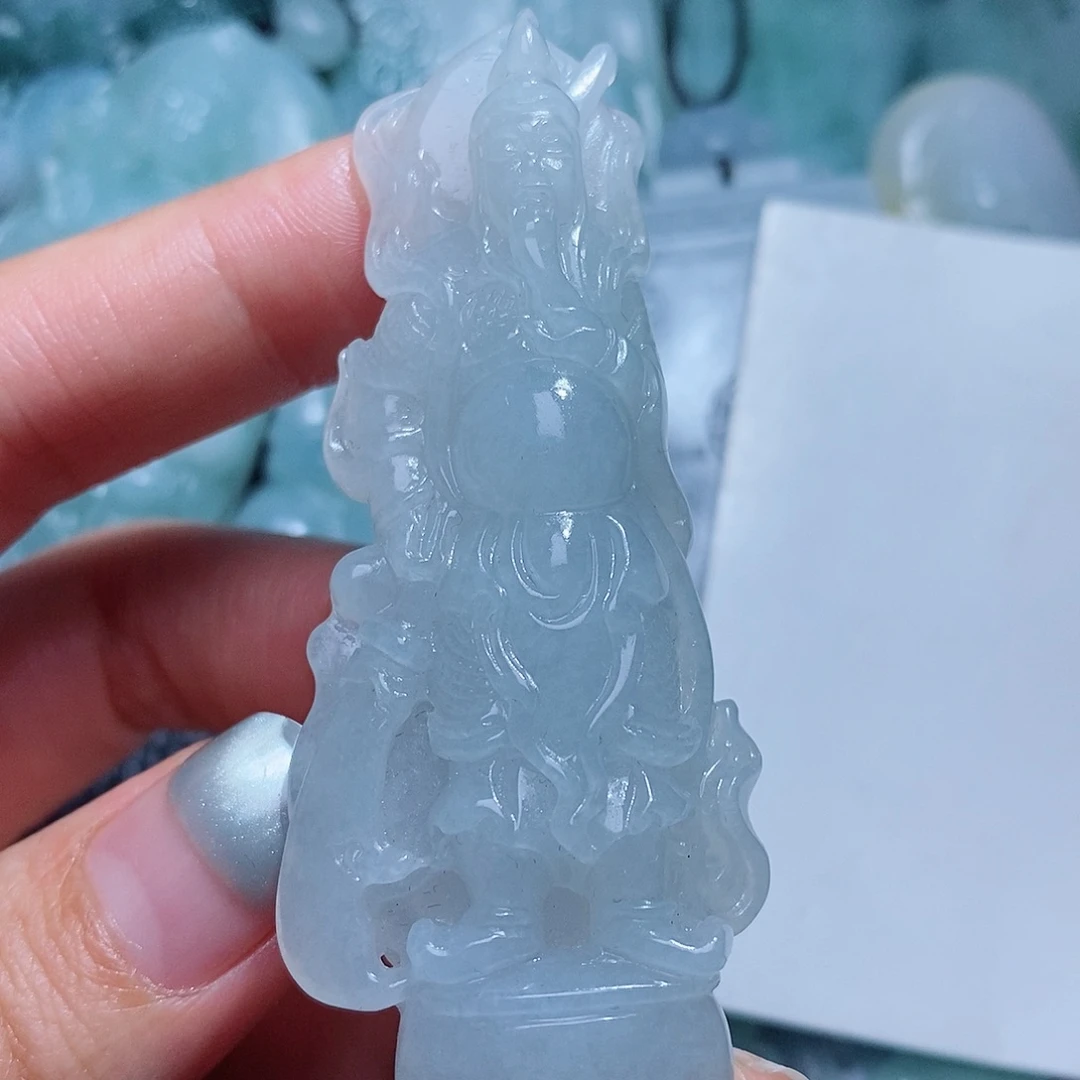 定制翡翠未镶嵌毛货付款后确认抛光