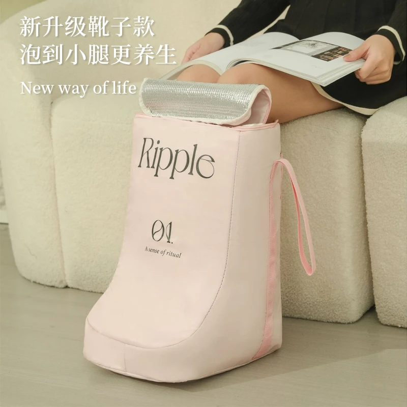 可折叠泡脚桶小腿足浴桶洗脚盆高深便携式家用加深省水保温泡脚袋