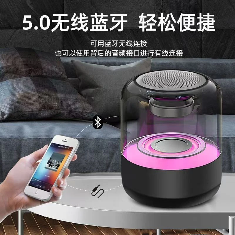 无线蓝牙音响家用音响户外音响低音炮大音量电脑音响桌面音箱（欧）
