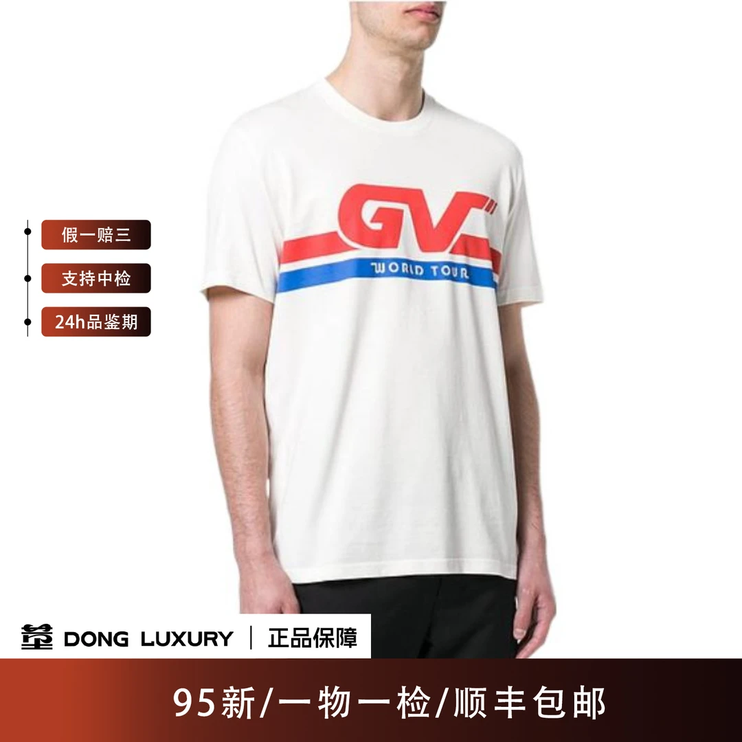 95新 Givenchy/纪梵希 白色广告字母短袖/国码L码