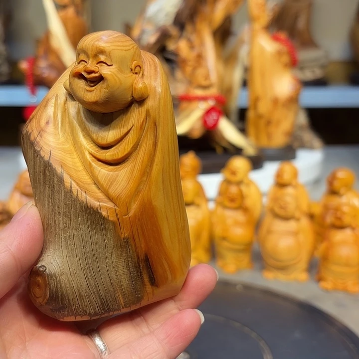 柏木太行崖柏弥勒佛