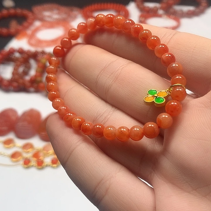 南红玛瑙未镶嵌手串