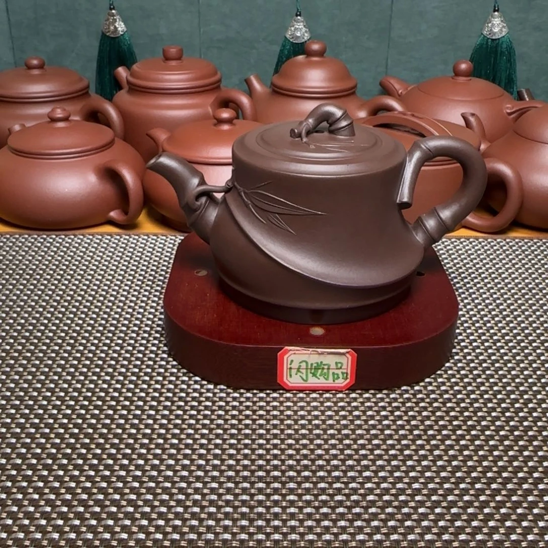 ****哥紫砂茶壶老紫泥醉竹壶170ml