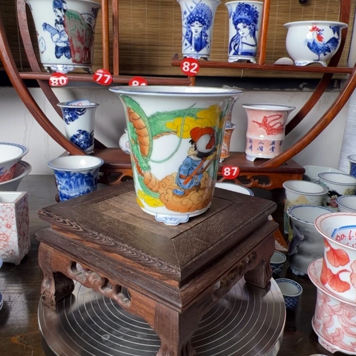 法***克墨奈手绘手工花盆