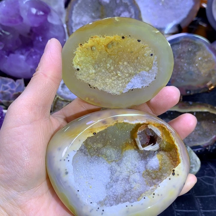 水晶 全抛黄软盆未镶嵌