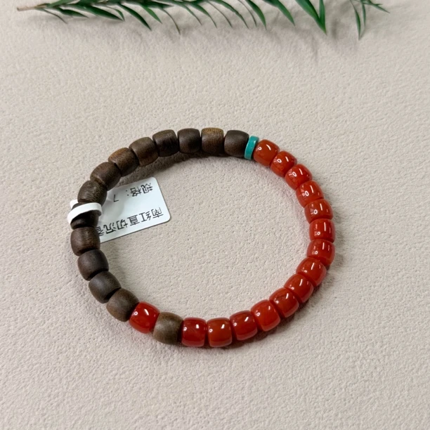 复古南红手串bs929弹力手围**