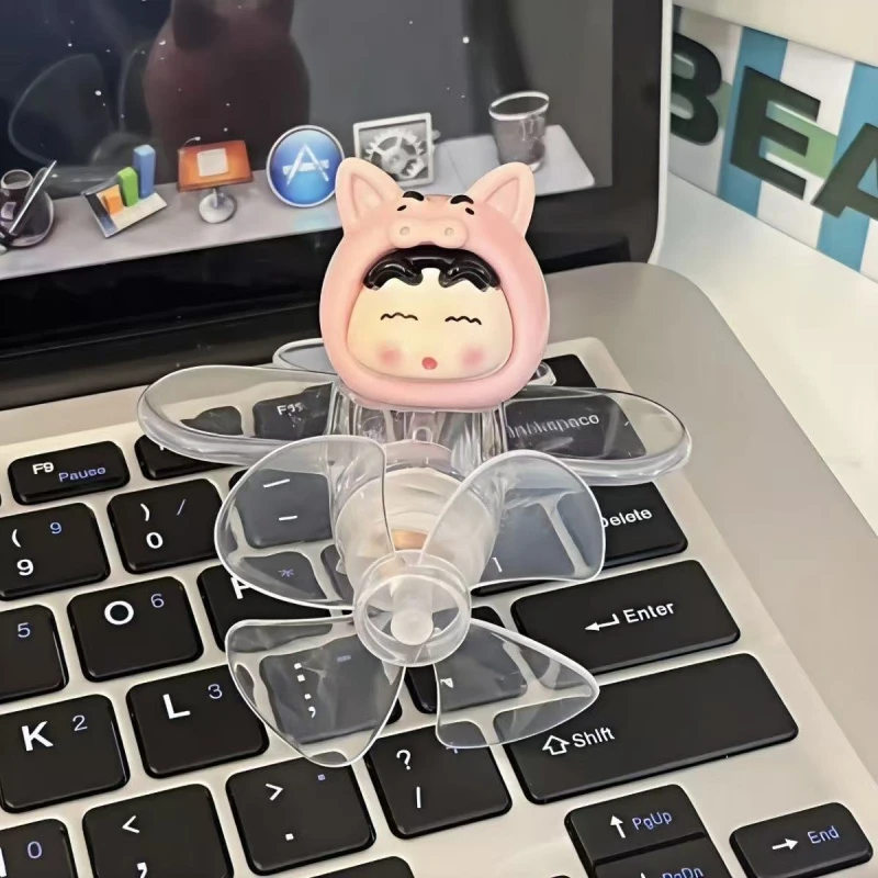 2025蜡笔小新风力发光飞机电动车摩托车摆件风能发电装饰旋转车载