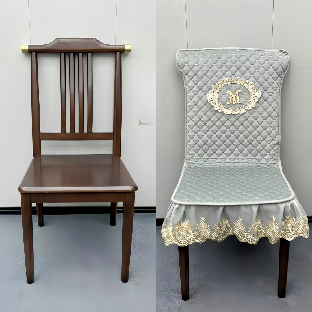 新中式餐椅套罩椅子套罩坐垫椅垫异形椅子罩套凳子套餐桌座套加厚