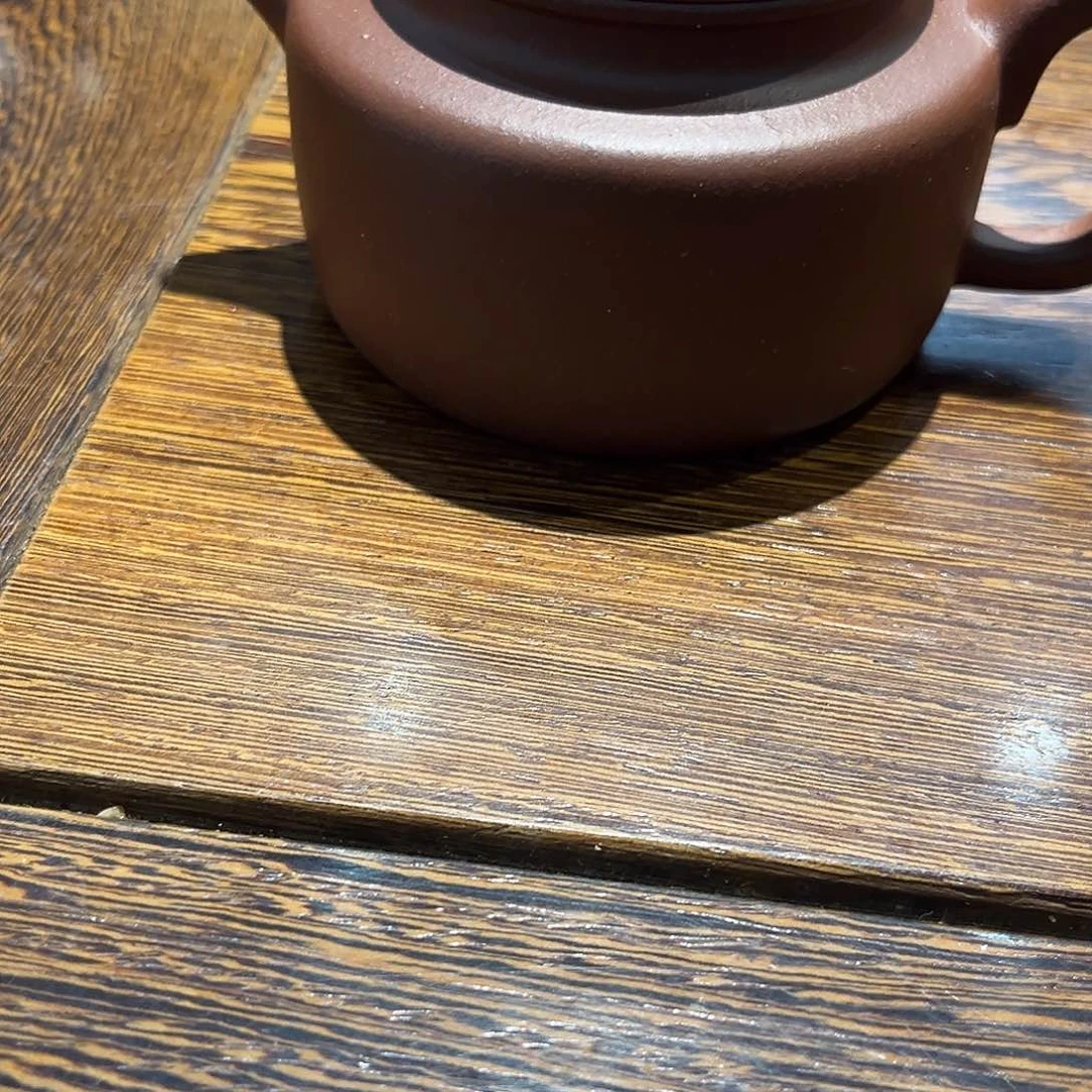 茶壶紫砂还**@德钟老紫泥微瑕200c c