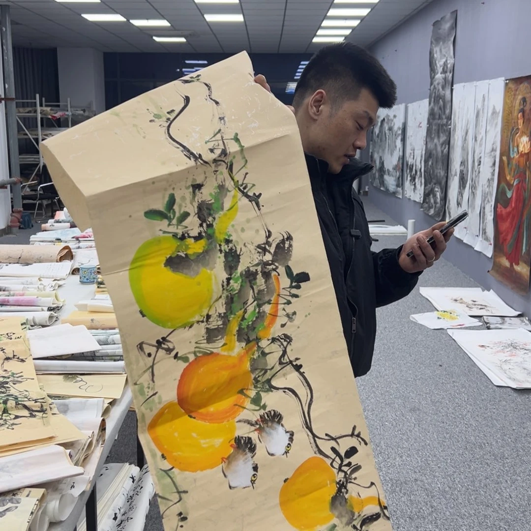 山***水国画纯手绘字画宣纸