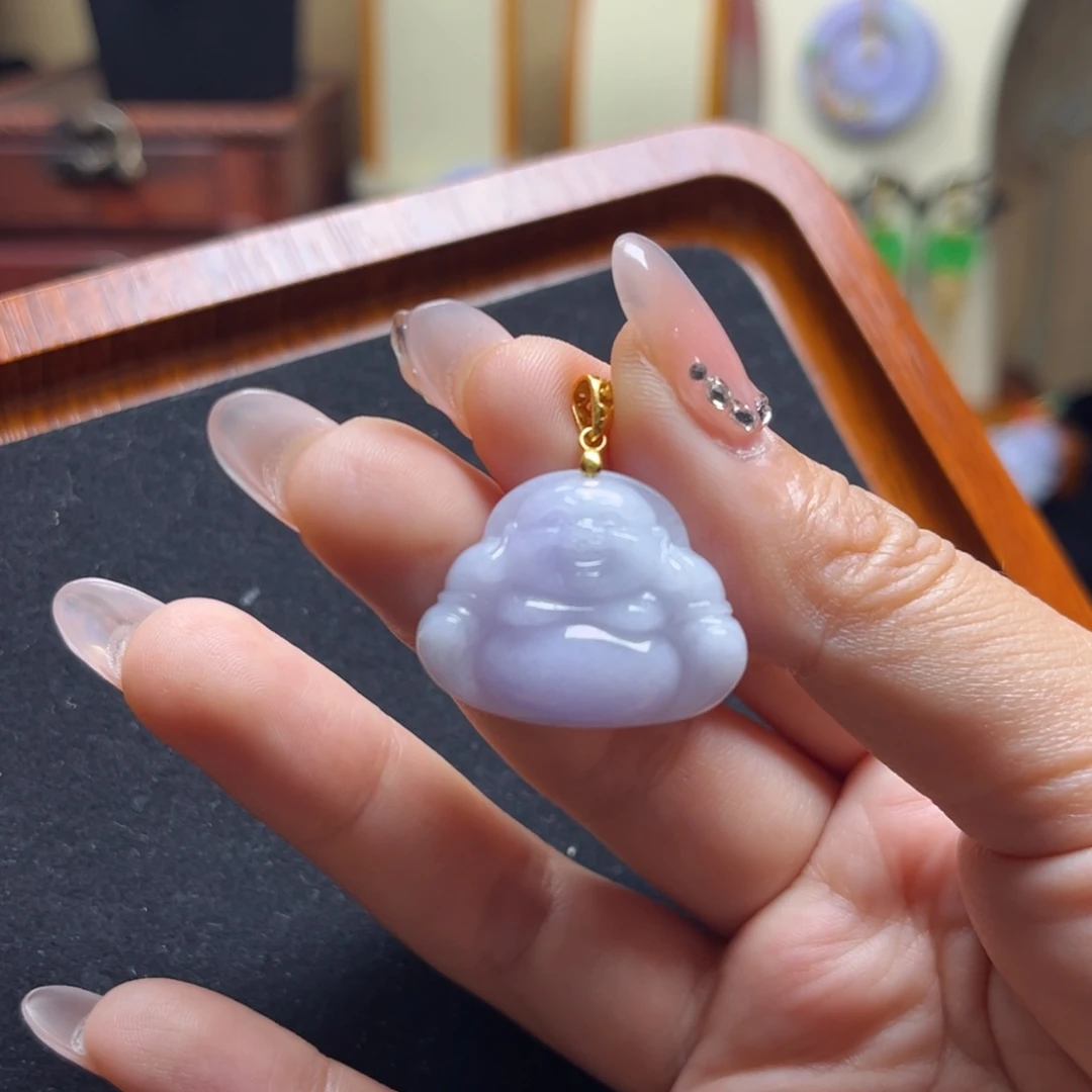 颈饰未镶嵌翡翠紫佛