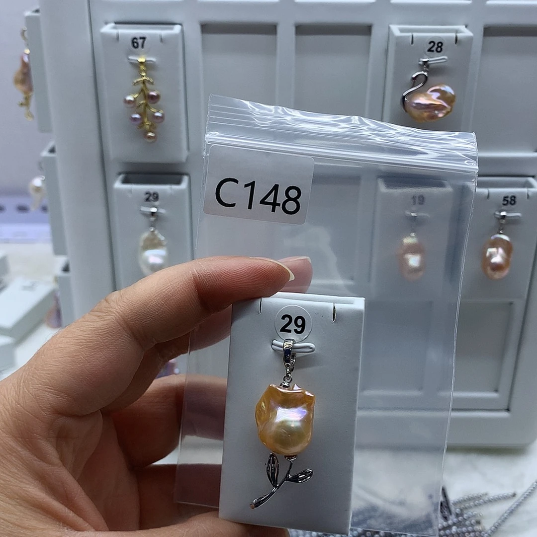 淡水珍珠吊坠(不含链)合金