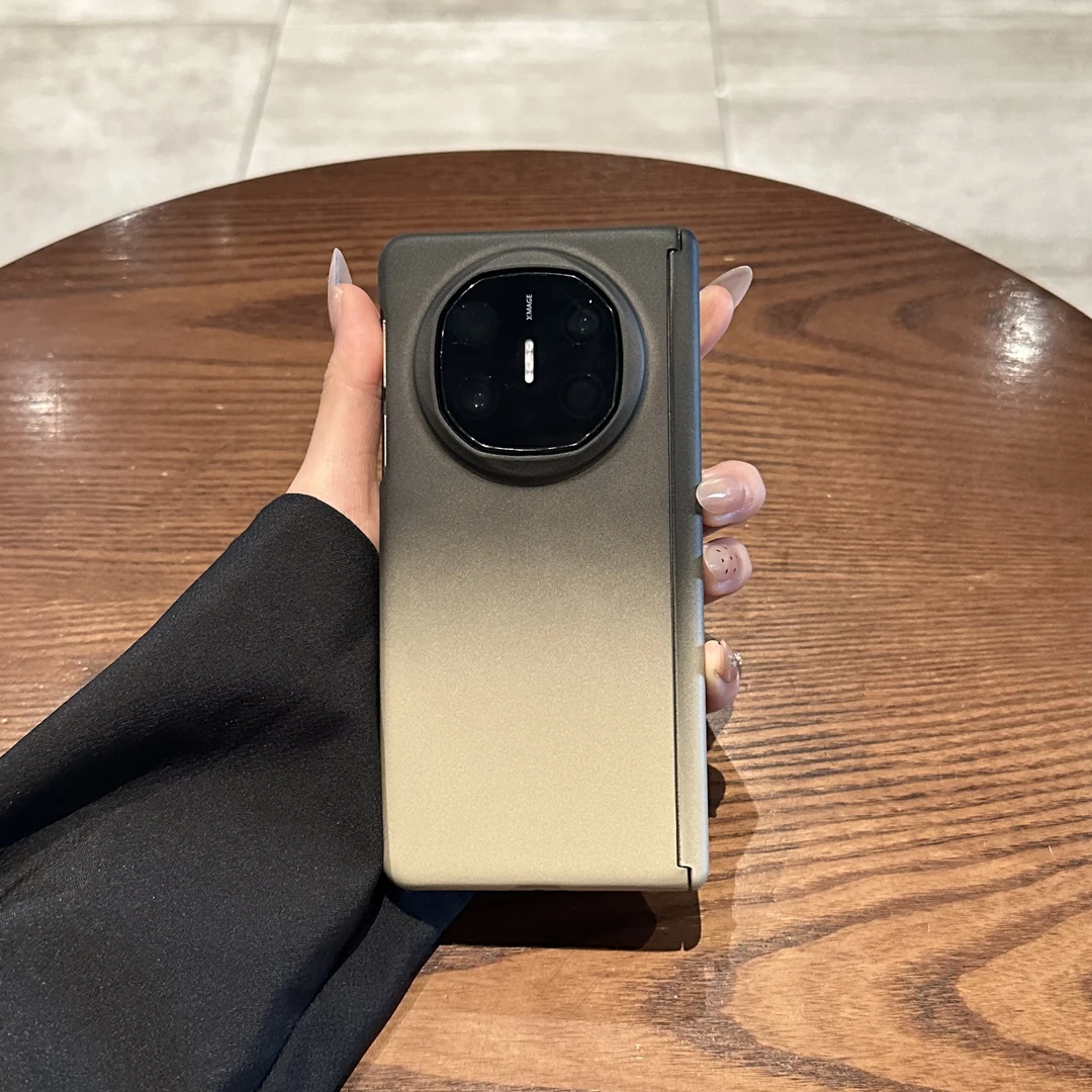 适用于华为matex6手机壳matex5典藏版折叠屏磨砂渐变中轴全包防摔