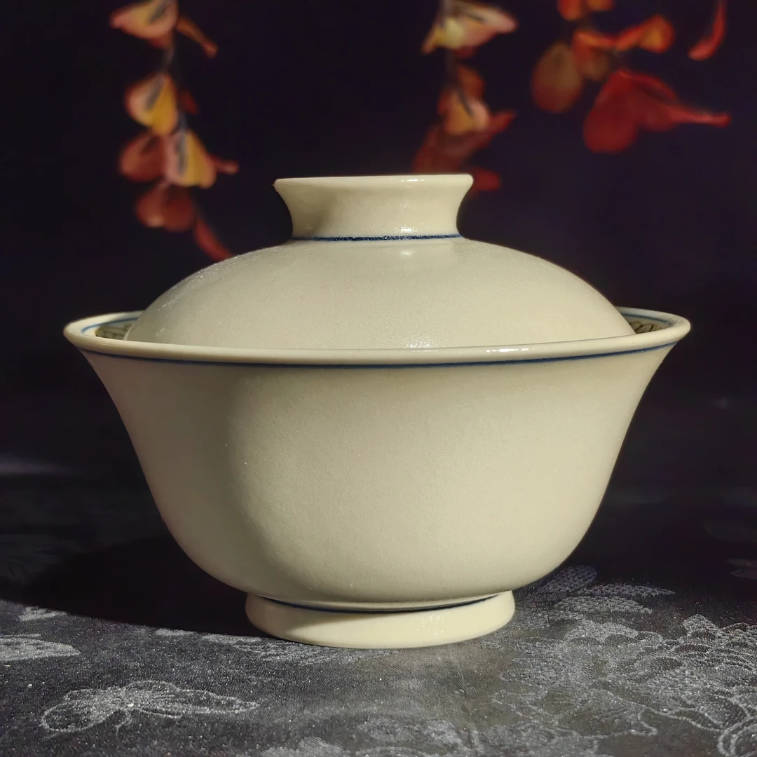 雨溪 釉里金一路连科盖碗 YX0012