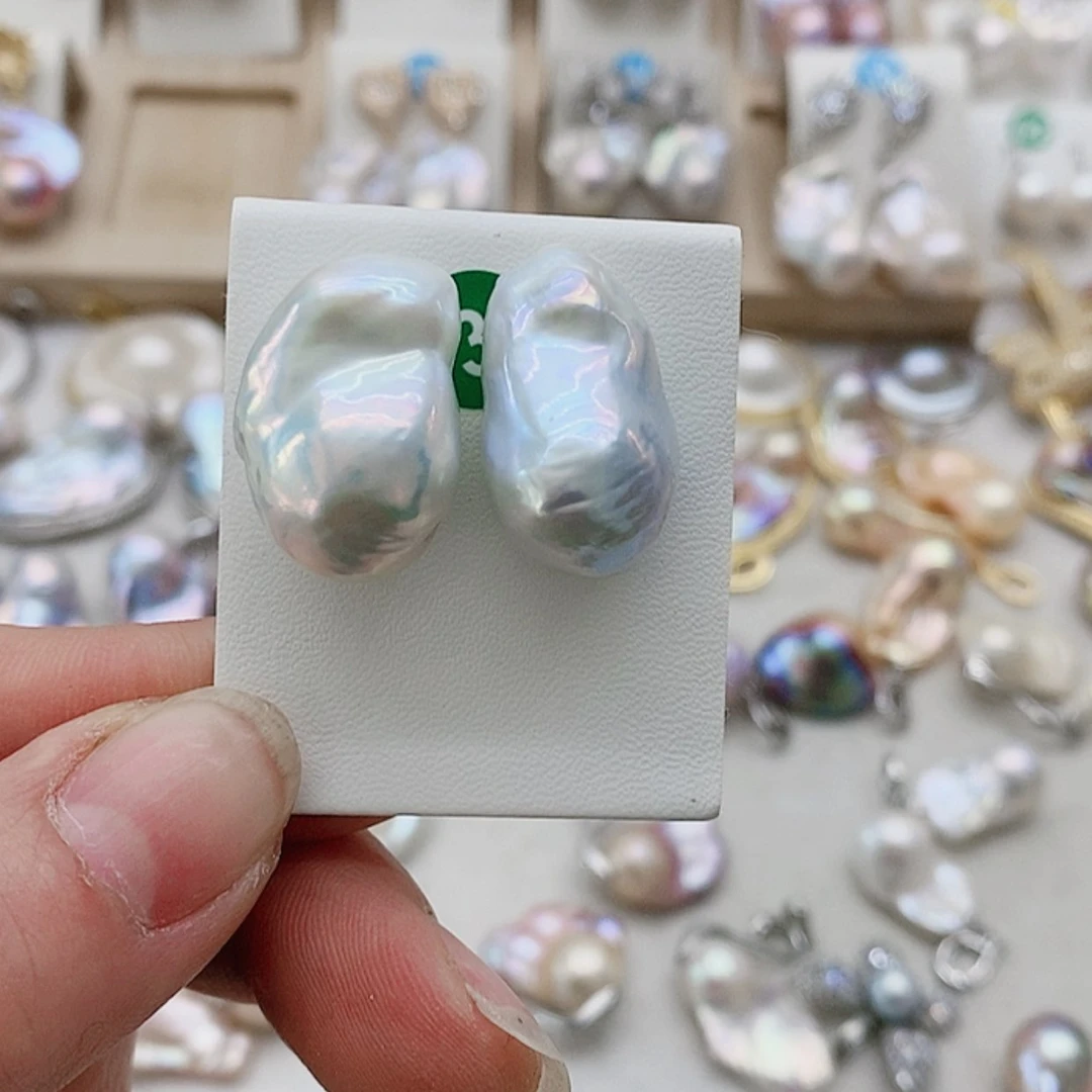 【闪购商品】淡水珍珠耳饰银S925镶嵌身*美