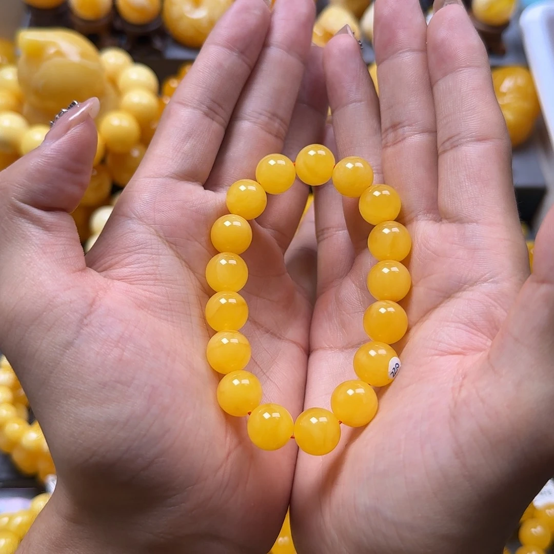 未镶嵌琥珀珠宝奇石同料12mm