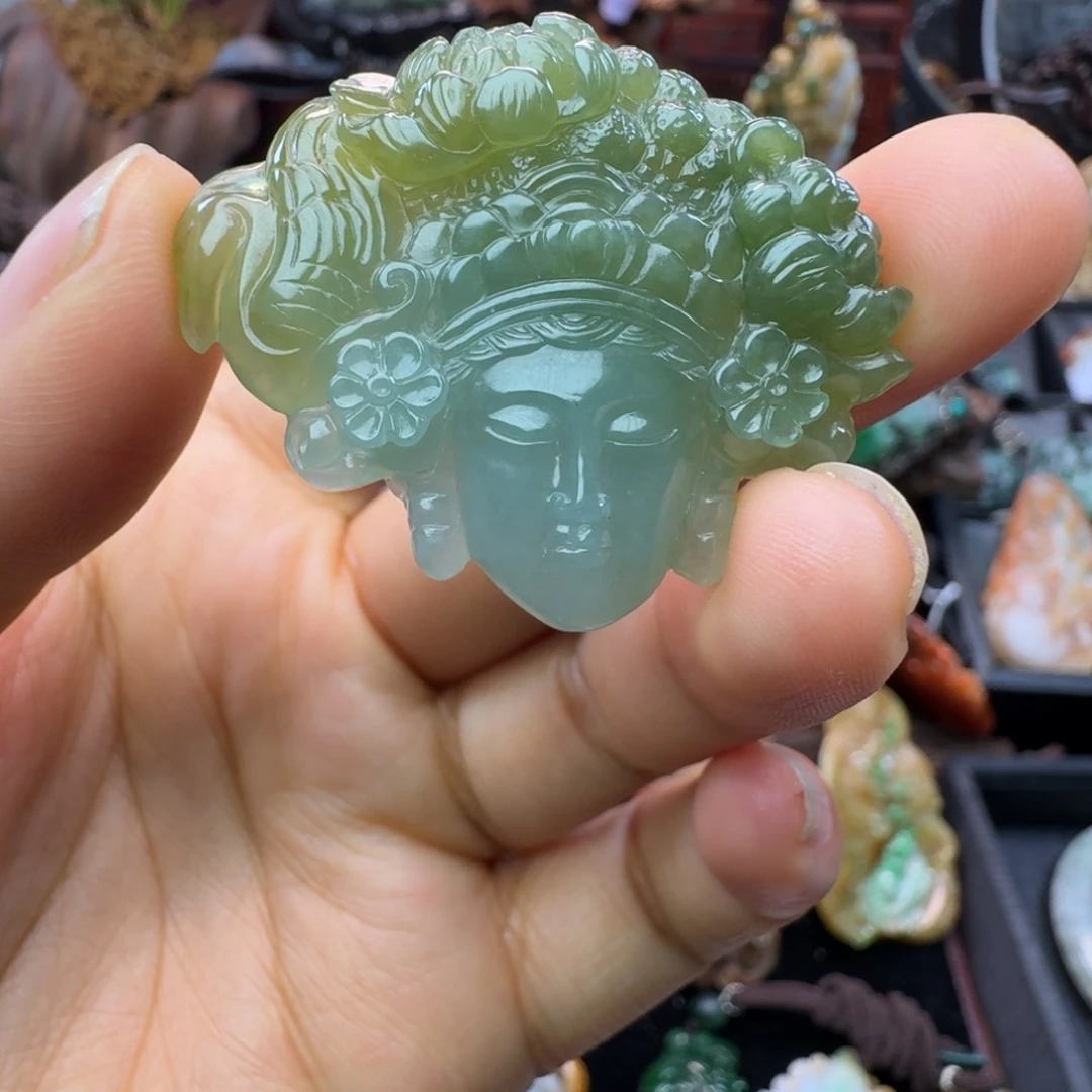 翡翠未镶嵌颈饰翡翠挂件