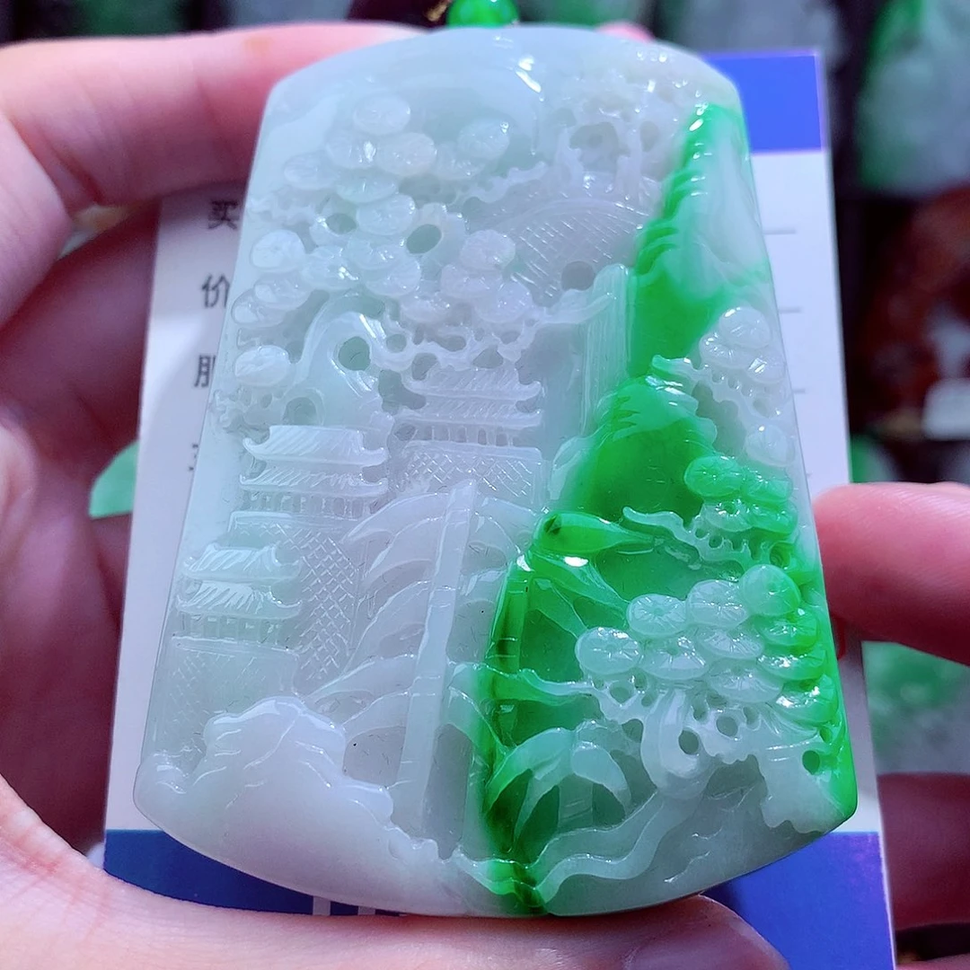 翡翠未镶嵌颈饰天然