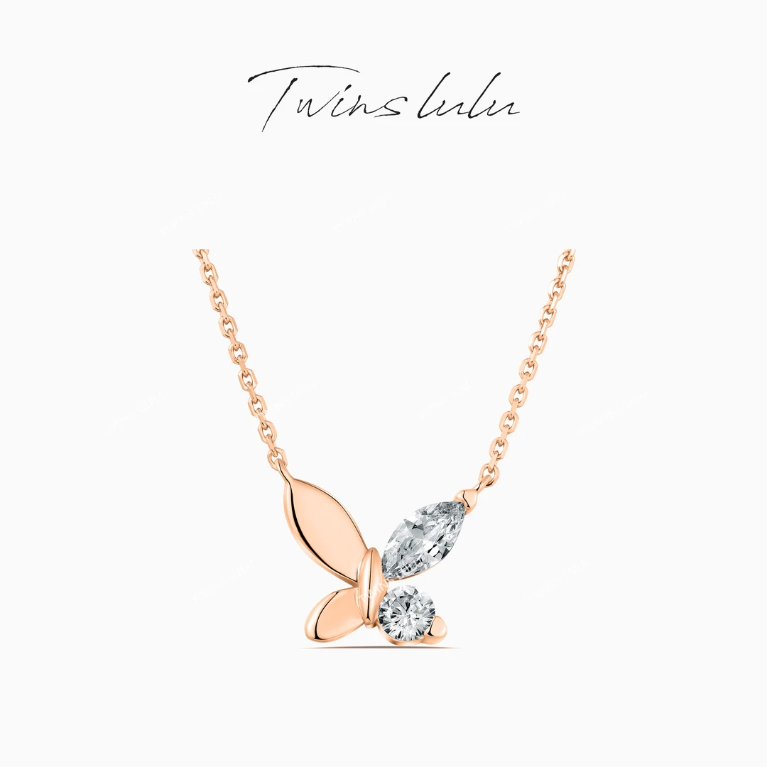 TWINS LULU 925银 镀k金 【官方正品】优雅贵气感蝴蝶项链TSJ9732