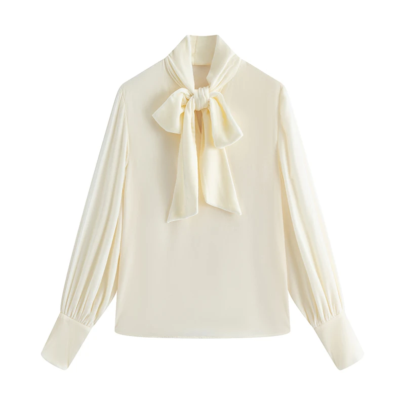 【维姐精选】真丝丝绒飘带衬衫2A3Z095||X.W限量