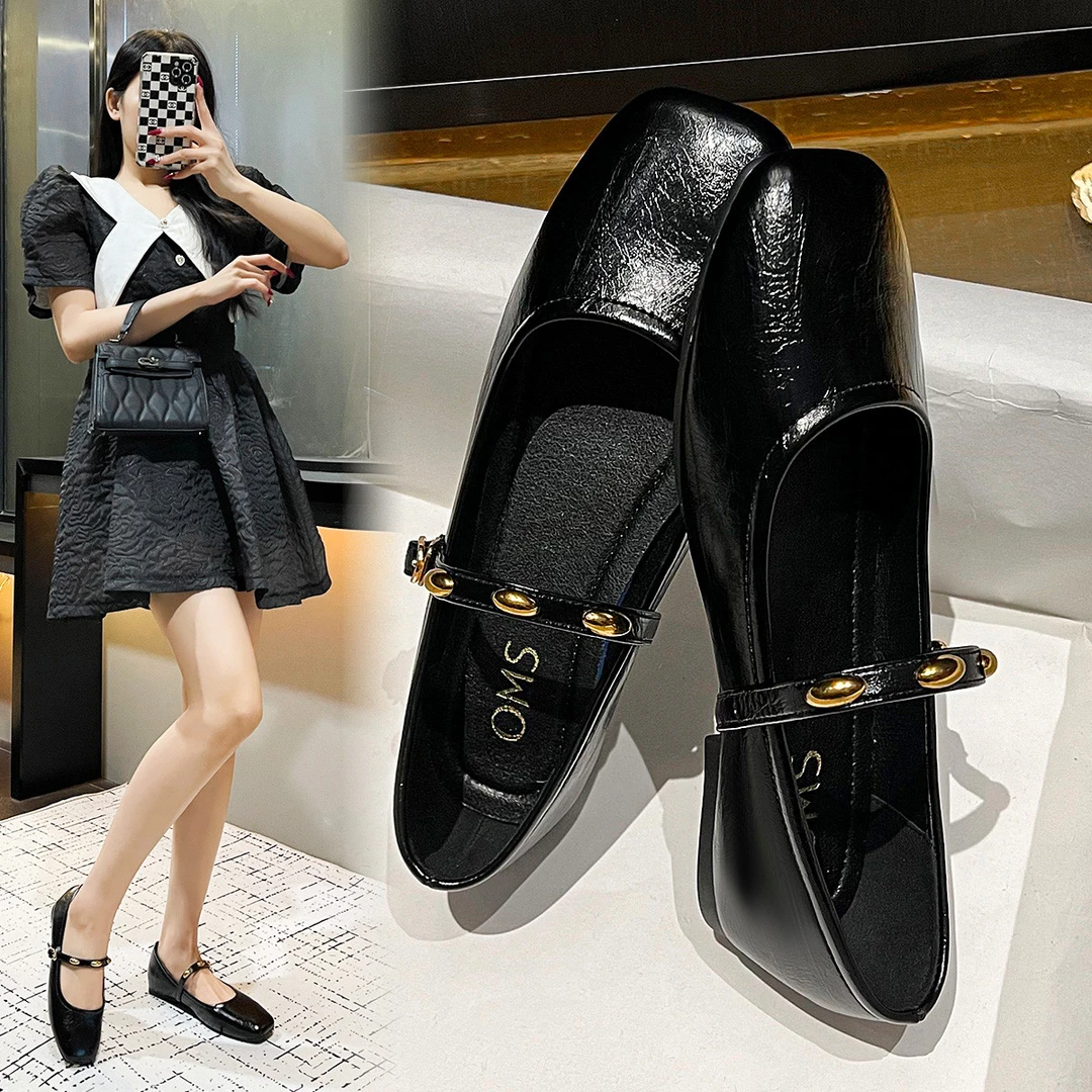 【一字带】时尚百搭OL职业通勤小香风系列舒适百搭低跟女单鞋