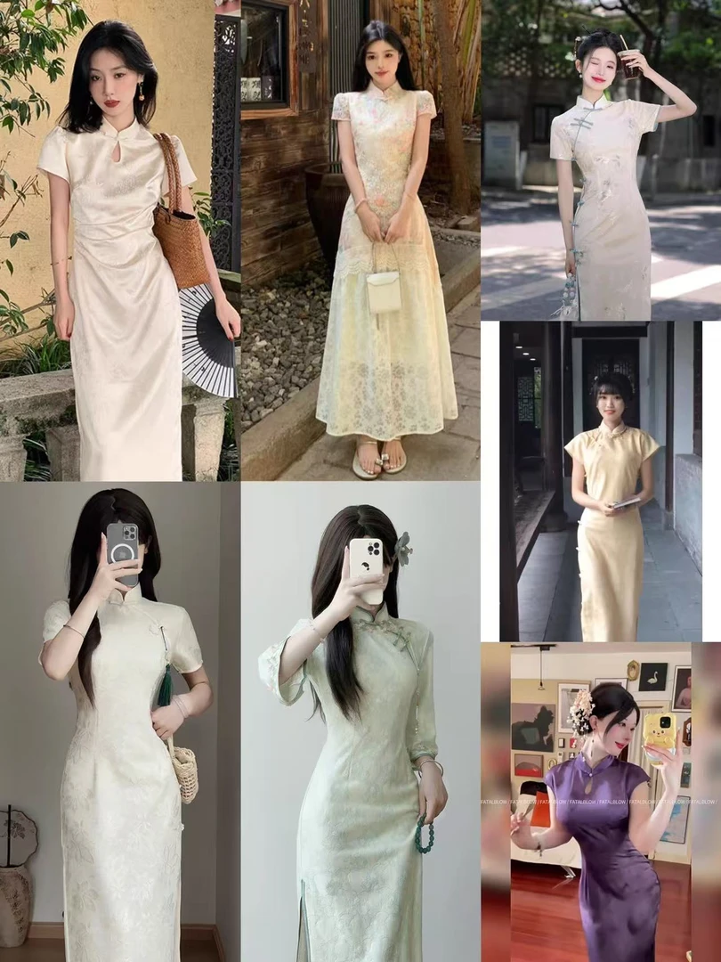 【 旗开得胜6】新中式国风显瘦改良版旗袍连衣裙时尚合集