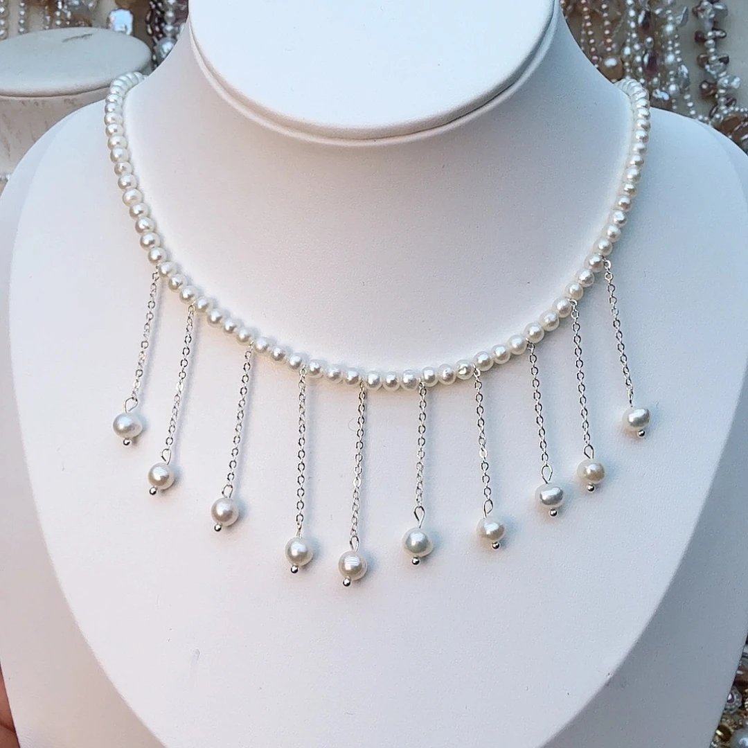 未镶嵌颈饰淡水珍珠