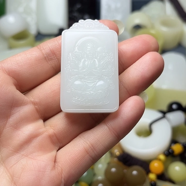 和田玉（糖玉）未镶嵌车挂